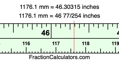 1176.1 mm in inches