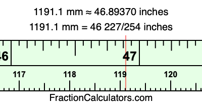 1191.1 mm in inches