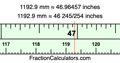 1192.9 mm in inches