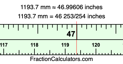 1193.7 mm in inches