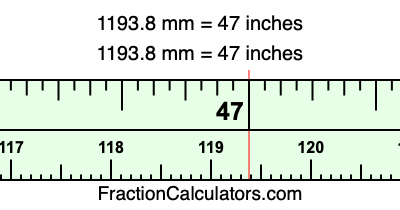 1193.8 mm in inches