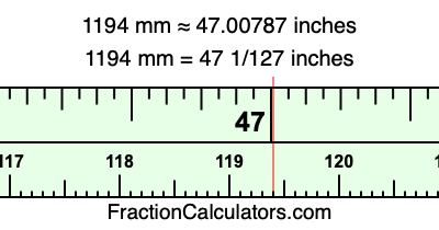 1194 mm in inches