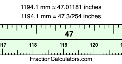1194.1 mm in inches