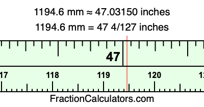 1194.6 mm in inches