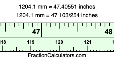 1204.1 mm in inches