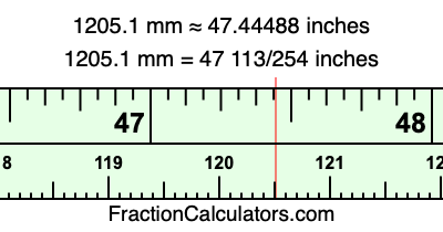 1205.1 mm in inches
