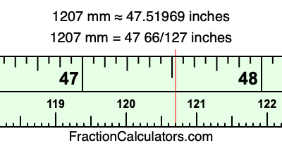 1207 mm in inches
