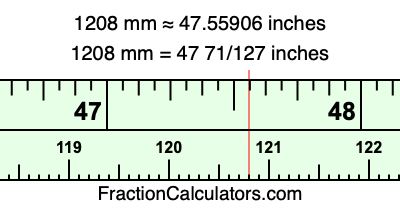 1208 mm in inches