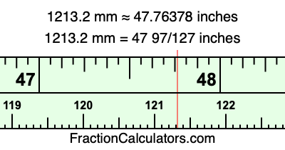 1213.2 mm in inches