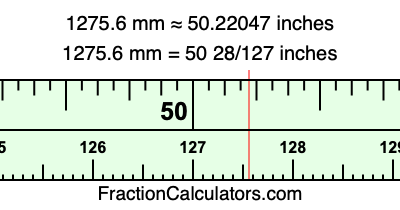 1275.6 mm in inches
