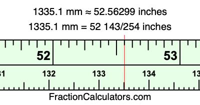 1335.1 mm in inches