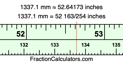 1337.1 mm in inches