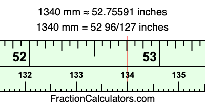 1340 mm in inches
