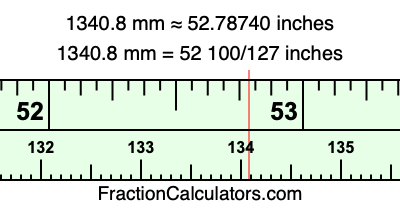 1340.8 mm in inches