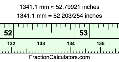 1341.1 mm in inches