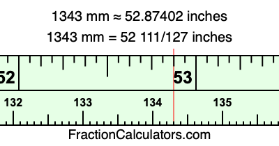 1343 mm in inches