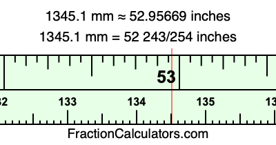 1345.1 mm in inches