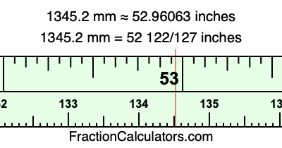 1345.2 mm in inches