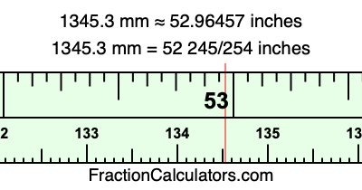 1345.3 mm in inches