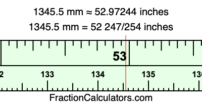1345.5 mm in inches