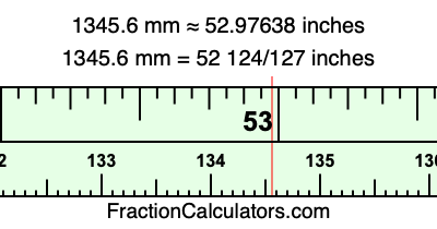 1345.6 mm in inches