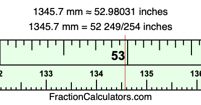 1345.7 mm in inches