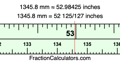 1345.8 mm in inches