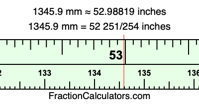 1345.9 mm in inches