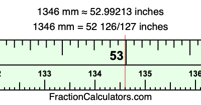 1346 mm in inches