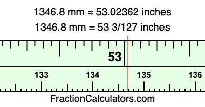 1346.8 mm in inches