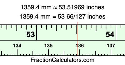 1359.4 mm in inches