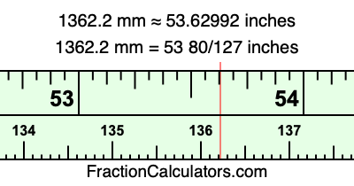 1362.2 mm in inches