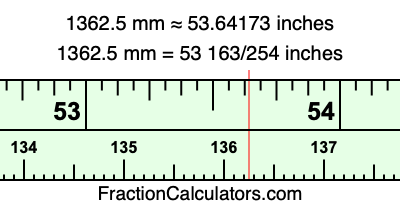 1362.5 mm in inches