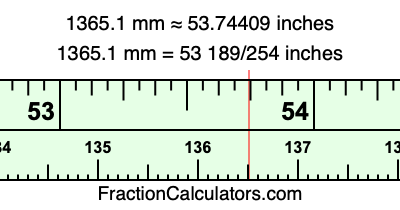 1365.1 mm in inches