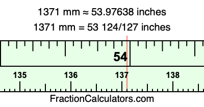 1371 mm in inches