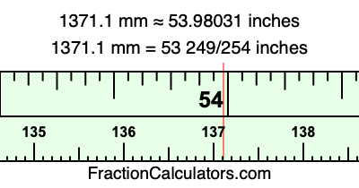 1371.1 mm in inches