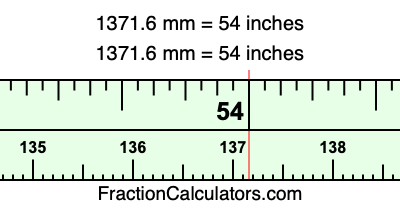 1371.6 mm in inches