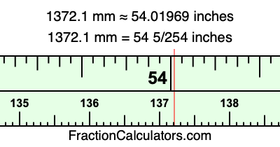 1372.1 mm in inches