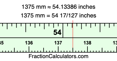 Convert 1375 mm to inches (What is 1375 mm in inches?)