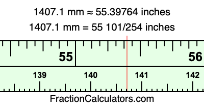 1407.1 mm in inches
