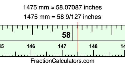 Convert 1475 mm to inches (What is 1475 mm in inches?)