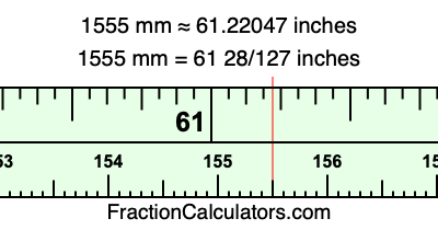 1555 mm in inches