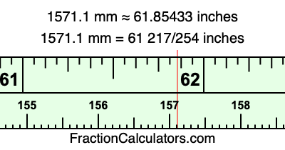 1571.1 mm in inches
