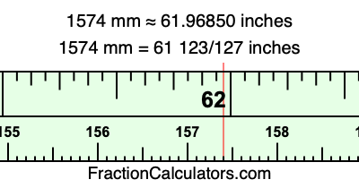1574 mm in inches