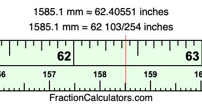 1585.1 mm in inches