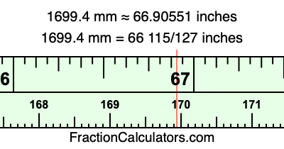 1699.4 mm in inches