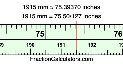 1915 mm in inches
