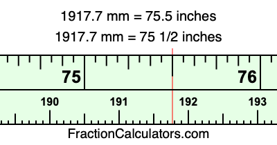 1917.7 mm in inches