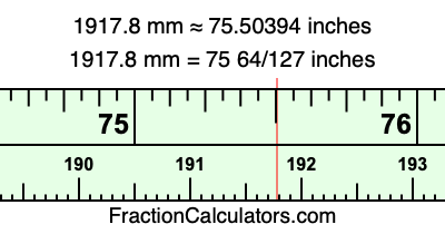 1917.8 mm in inches