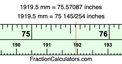 1919.5 mm in inches